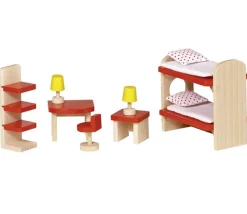 Meubles en bois miniature poupée chambre enfants - 11 pièces
