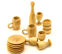 Mini bol en bois - pion 13 x 9 mm