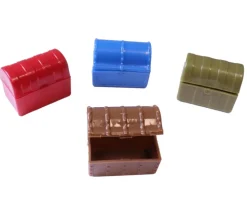 Mini coffre au trésor plastique 3.6 x 2.5 x 3 cm à l'unité