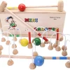 Mini Croquet en bois 4 joueurs TABLE ou intérieur en coffret