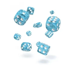 Mini dé 6 faces 12 mm Speckled Oakie Doakie bleu clair