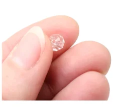 Mini perle diamant à facettes en plastique - 6 mm imitation gem