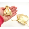 Mini sac tissu doré 6 x 8 cm