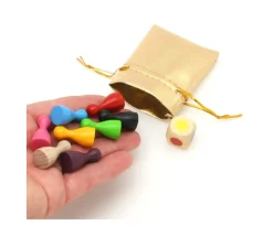 Mini sac tissu doré 6 x 8 cm