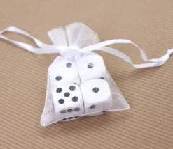 Mini Sac tissu transparent 5 x 7 cm blanc