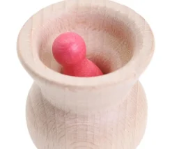 Mini vase en bois de 4.5 x 5 cm