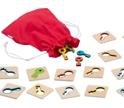 Mémo trouve la clé - jeu en bois