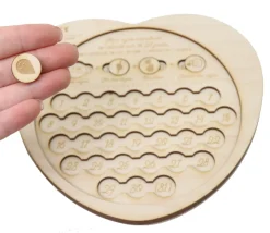 Mon petit calendrier des règles en bois - Mon cycle menstruel