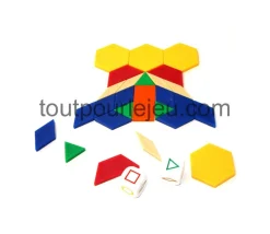 Mosaïque logique lot de 250 pièces formes géométriques