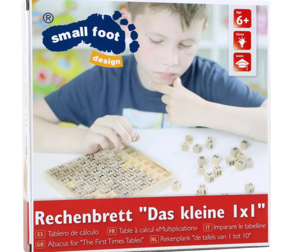 Multiplication - table de calcul bois naturel