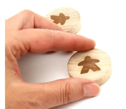Palet en bois meeple 4 cm diamètre