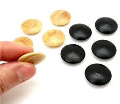 Palet galet 2.3 cm buis naturel pour jeu de go unité