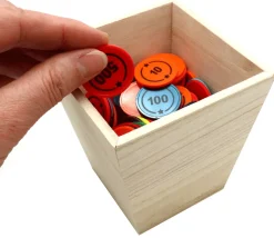 Panier bac récipient en bois 11.5 x 10 x 10 cm