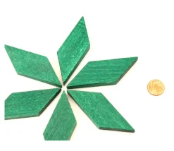 Parallèlogramme en bois 47 x 24 x 8 mm vert pour jeu achat en ligne