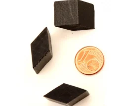 Parallélogramme losange carré en bois noir - 12 x 10 mm pour jeu achat en ligne