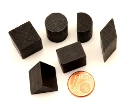 Parallélogramme losange carré en bois noir - 12 x 10 mm pour jeu achat en ligne