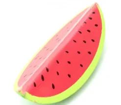 Pastèque en bois de 8.5 x 3.8 cm tranche jouet fruit