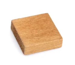 Pavé 34 x 34 x 10 mm jeton bois naturel carré épais