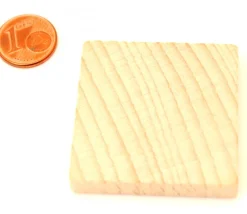 Pavé carré bois 40 x 40 x 7 mm naturel à l'unité