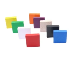 Pavé en bois Carré plat 30 x 30 x 8 mm jeux à l'unité