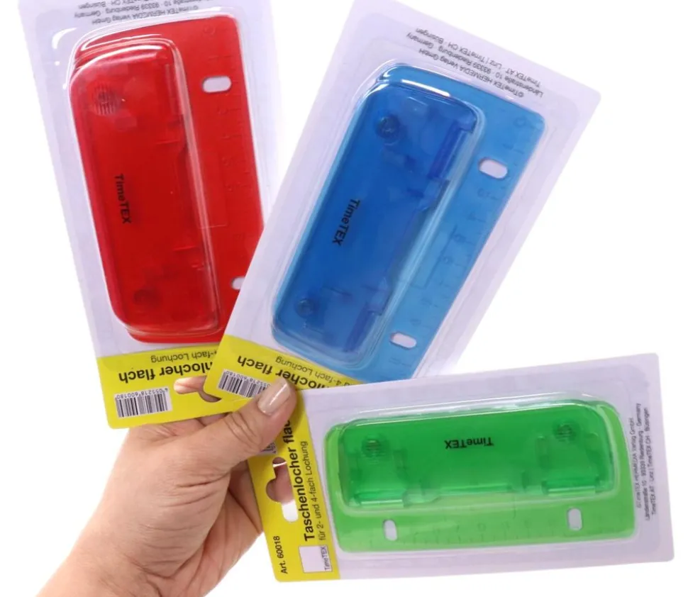 Perforateur 2 trous plat avec règle intégrée