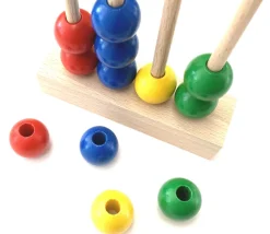 Perle bois couleur noire de 2 cm trou de 7 mm unité