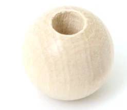 Perle bois naturel de 2 cm trou de 7 mm unité