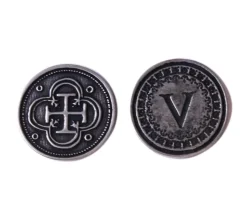 Pièce médiévale métal argenté UNIT V