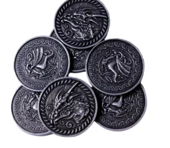 Pièce métal argenté Forged dragon à l'unité