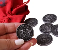 Pièce métal argenté Forged dragon à l'unité