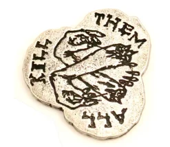 Pièce métal argenté Zombie