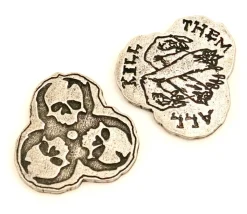 Pièce métal argenté Zombie