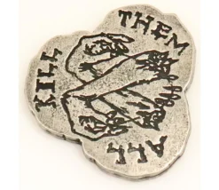 Pièce métal argenté Zombie