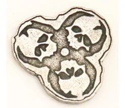 Pièce métal argenté Zombie