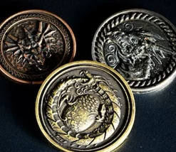 Pièce métal doré Forged dragon à l'unité