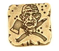 Pièce métal doré Zombie