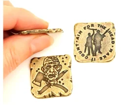 Pièce métal doré Zombie