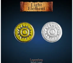 Pièce métal élément lumière à l'unité - light element Legendary