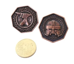 Pièce octogonale métal cuivré Forged Dwarven 28 mm