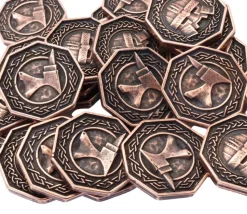 Pièce octogonale métal cuivré Forged Dwarven 28 mm