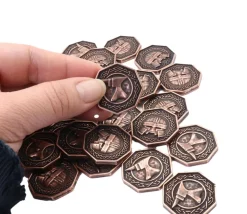 Pièce octogonale métal cuivré Forged Dwarven 28 mm