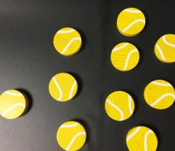 Pion balle de tennis en bois 2,5 cm pour jeu
