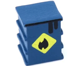 Pion baril pétrole / bidon huile en bois 15 x 10 x 10 mm pour jeu