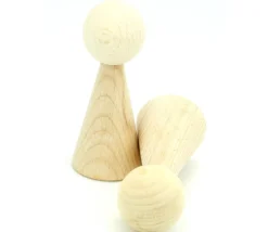 Pion bois XXL 10 cm pour jeu. Grand pion 100 mm diam 43 mm