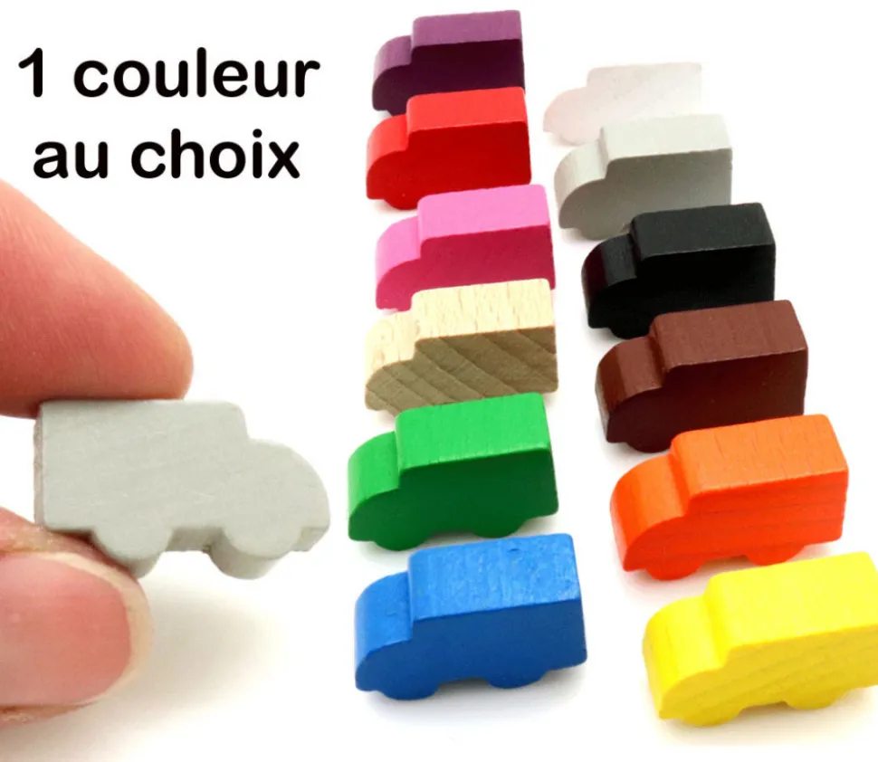 Pion camion coloré pour jeu 21 x 12 x 8 mm à l'unité