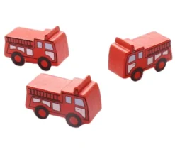 Pion camion de pompier en bois - 25 x 15 x 10 mm