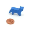 Pion Chat bleu en bois pour jeu 30x19x8 mm