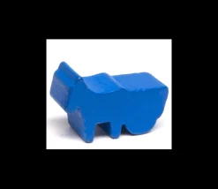 Pion cheval bleu avec charrette en bois 38 x 25 x 15 mm à l'unité