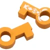 Pion clef jaune orange en bois 16 x 8 x 10 mm