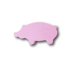 Pion cochon rose en bois 30 x 14 x 8 mm.